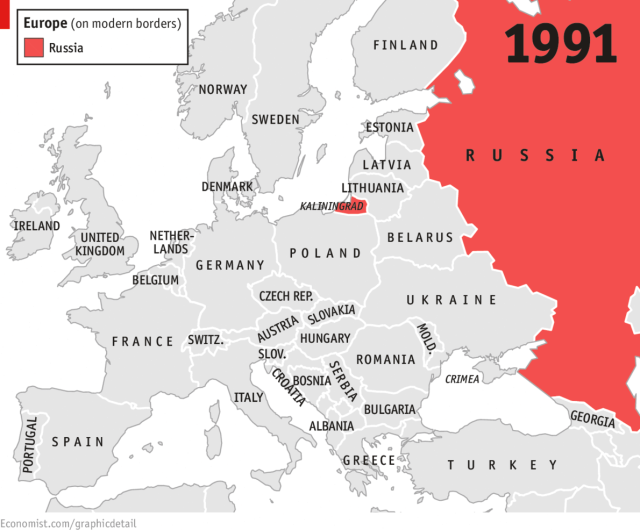 History Russia eastern border 1991