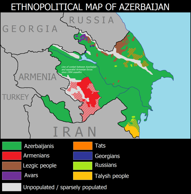 CAU Azerbaijan ethnic map